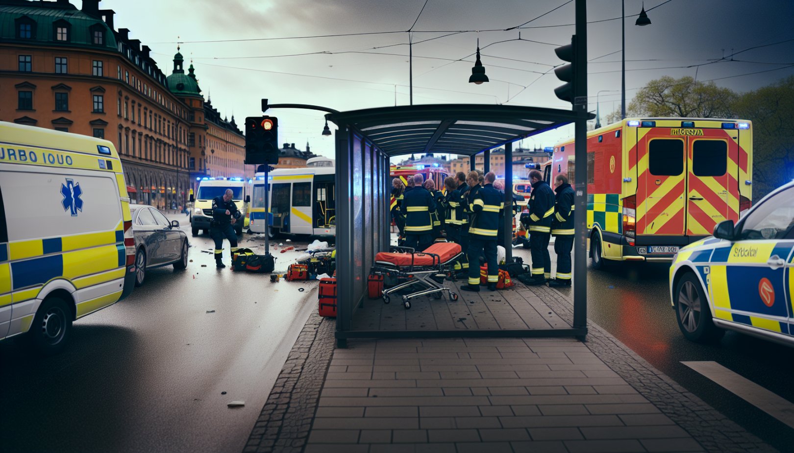 Tragedie i Stockholm: Tre døde etter bussulykke på Valhallavägen